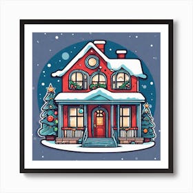 Christmas House 146 Art Print