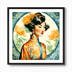 Chinese Lady Art Print