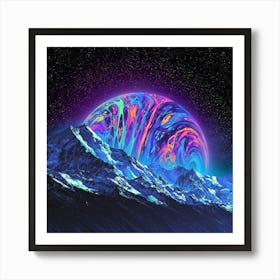 Psychedelic Mountain Art Print