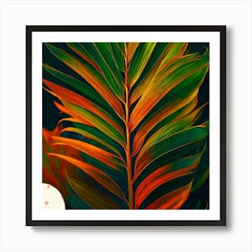 Palm leafs Art Print