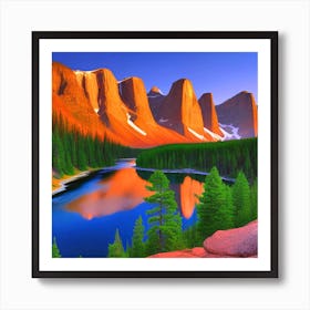 Sunrise In The Mountains 21 Art Print