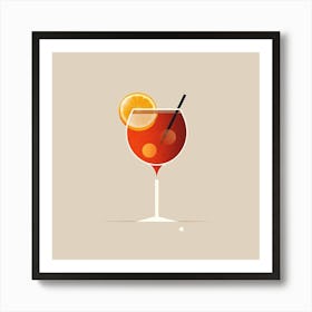 Minimalist Cocktail Wall Art Art Print