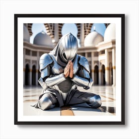 Muslim Knight Praying Art Print