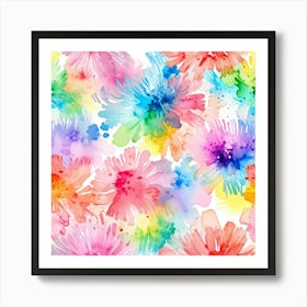 Watercolor Flowers 2 Art Print