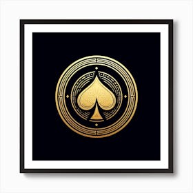 Gold Spade Logo Art Print