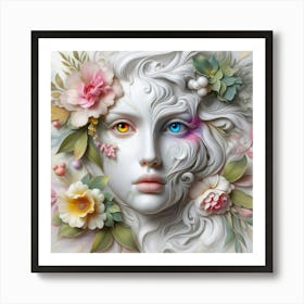 Face Of A Woman 8 Art Print