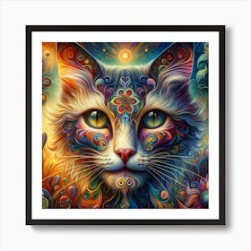 Cat Painting Art Print