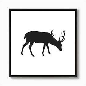 Deer Silhouette 1 Art Print