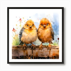 Aviary Ballet Birds In Dance Art Print