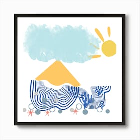 Blue Sky With Clouds Art Print