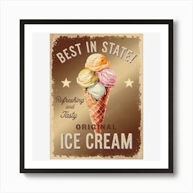 Best In State Ice Cream 1 Art Print