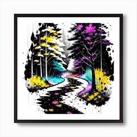 Road In The Woods 3 Art Print