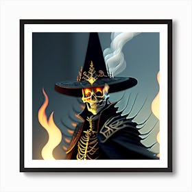 Skeleton Witch Art Print