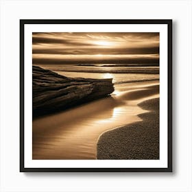 Sunset On The Beach 845 Art Print