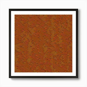  Abstract Stripes - Orange, A Seamless Pattern, Flat Art, 180 Art Print
