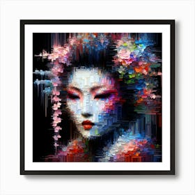 Creative Geisha Illustration 38 Art Print