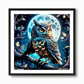 Nightcap Owl Art Print