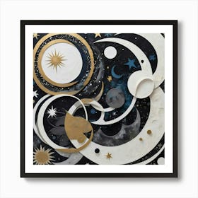 Black and White Abstract Art 127 Art Print