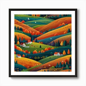 Autumn Landscape Art Print