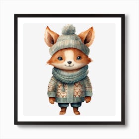 Cute Fox Art Print