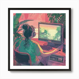 Gamer Girl Art Print