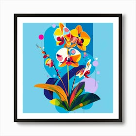 Abstract Orchids Art Print