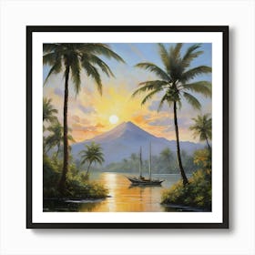 tropical scene Poster