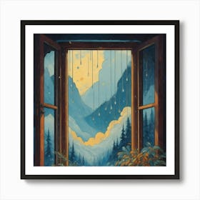 Rain Window Art Print