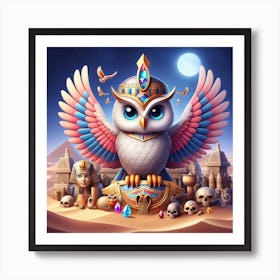 Egyptian Owl 2 Art Print