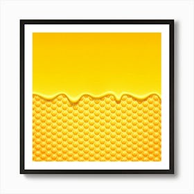 Sweet Honey Drips With Honeycomb Art Print