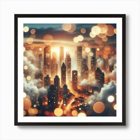 Cityscape At Night 2 Art Print