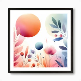 Abstract Floral Background 6 Art Print