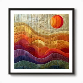 Sunset Quilt Art Print