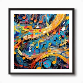 Abstract Music Painting 3 Art Print