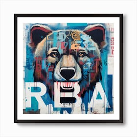 Rba Bear Lettering Art Print