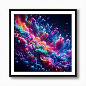 Floating ink Art Print