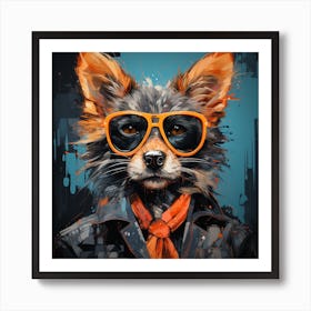 Fox In Sunglasses Art Print