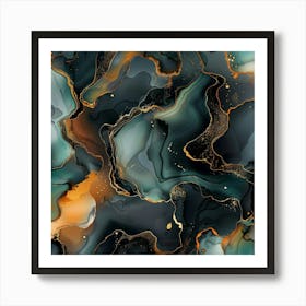 Gilded Marble (2) Art Print