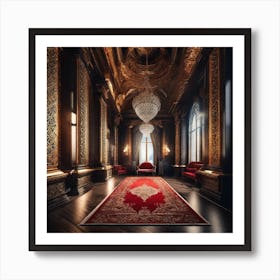 Room With A Red Carpet Art Print