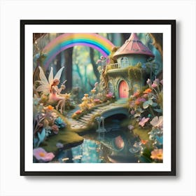 Fairy House In The Forest Art Print