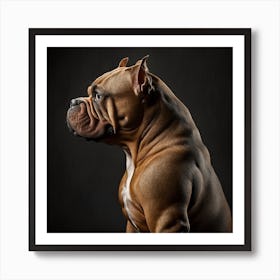 Side view pittbull Art Print