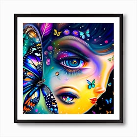 Butterfly Eyes Art Print