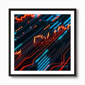 Abstract Tech Wallpaper Art Print