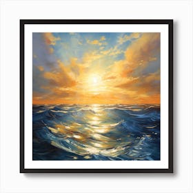 Sunset Over The Ocean 13 Art Print