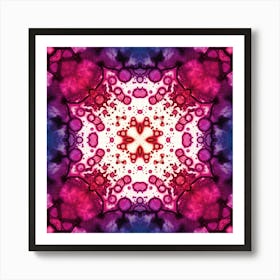 Pink Fractal Abstract Texture 3 Art Print