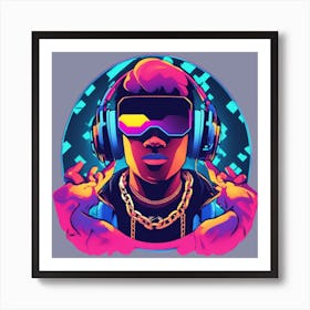 Dj neon fresh Art Print