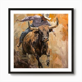 Bull Rider 1 Art Print