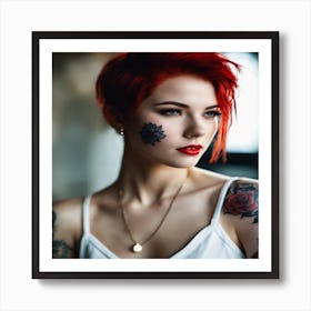 Tattooed Woman Art Print