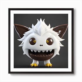 Splash Art 3dhd Chocolate Caramel Ice Cute Monster Upscaled (1) Art Print