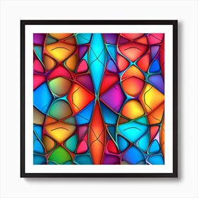 Abstract Stained Glass Pattern Art Print